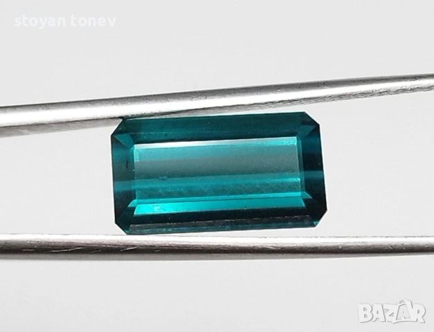 Изключителен чист зелено син индиголин турмалин 3.19кт.! Сертифициран! нов!, снимка 12 - Други - 53421491