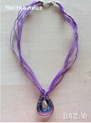 Арт Колие от Епоксидна Смола, снимка 2 - Колиета, медальони, синджири - 53861301