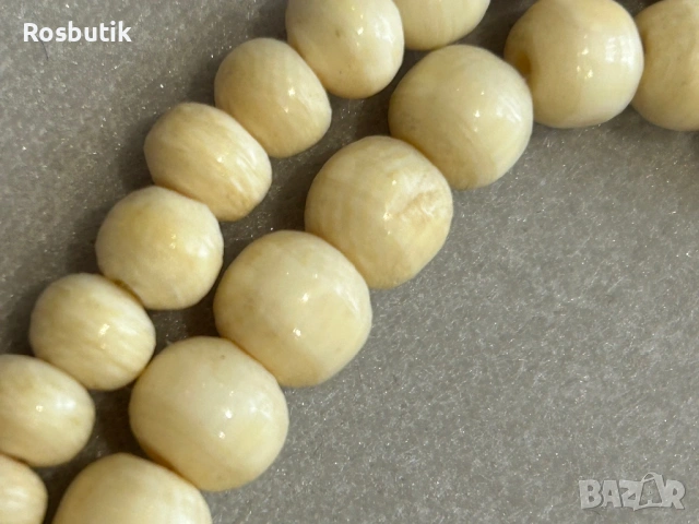 Старинно колие от слонова кост , снимка 2 - Антикварни и старинни предмети - 53424479