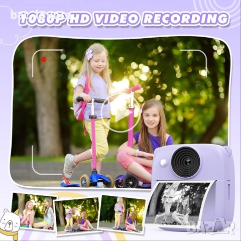 Нов Детски Дигитален Фотоапарат за Моментални Снимки, снимка 4 - Електрически играчки - 53760100