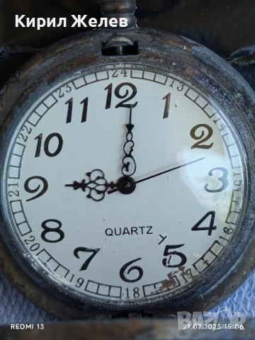 Джобен часовник кварц и имитация много красив за КОЛЕКЦИОНЕРИ 21131, снимка 4 - Джобни - 51092722