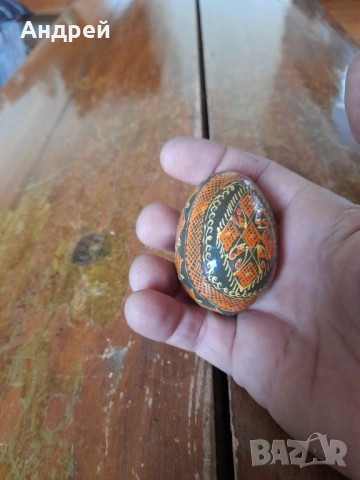 Старо дървено яйце #11, снимка 2 - Други ценни предмети - 53198580