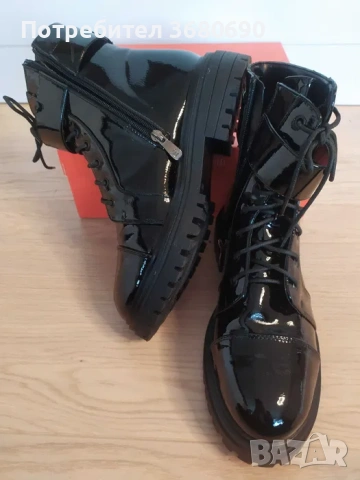 Дамси черни боти Laura Biagiotti N40, снимка 4 - Дамски боти - 54218632