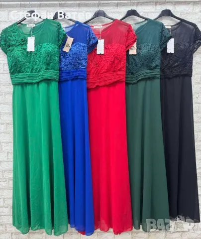 Дълъг модел официални рокли от шифон, снимка 1