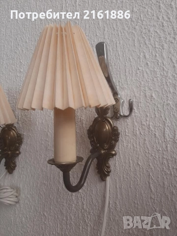 Месингови аплици, снимка 3 - Лампи за стена - 51679738