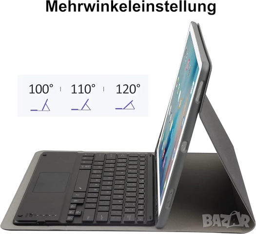 Калъф с Bluetooth Клавиатура и Тъчпад за iPad Pro 12.9 2015/ 2017, RGB Подсветка, снимка 3 - Таблети - 52573512
