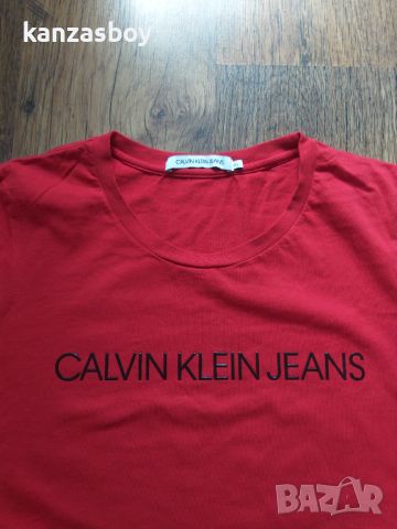 Calvin Klein Jeans - страхотна дамска тениска КАТО НОВА ХЛ, снимка 3 - Тениски - 46462375