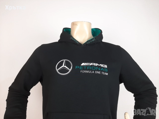 Mercedes AMG F1 Logo Hoodie - Оригинален суитшърт размер L, снимка 9 - Суичъри - 52938998