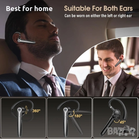 Професионална Bluetooth 5.4 Слушалка – 120ч. Батерия, ENC Шумопотискане и IPX7 Водоустойчивост, снимка 6 - Bluetooth слушалки - 53212119