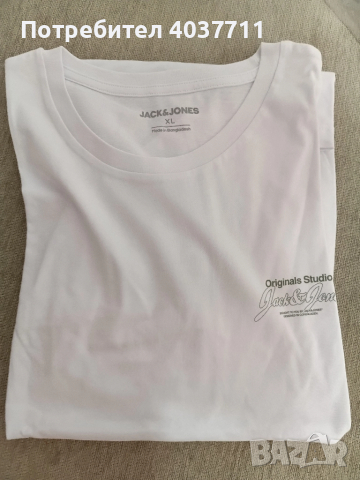  Нова Мъжка тениска Jack& Jones с къс ръкав бяла, снимка 2 - Тениски - 51802767