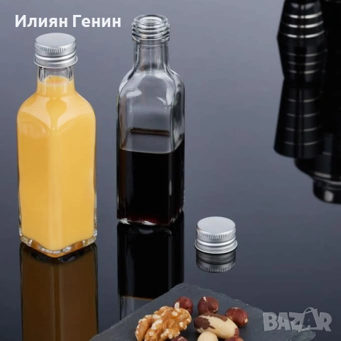 Комплект от 24бр малки бутилки 100 мл, снимка 3 - Аксесоари за кухня - 53673343
