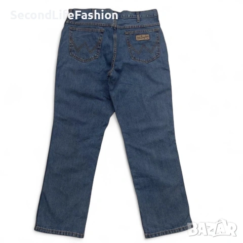 Мъжки сини прави дънки Wrangler Texas, размер W38 L30, снимка 2 - Дънки - 53020106