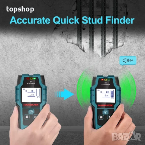 HANMATEK Stud Finder 5 в 1 цифров скенер за стена, детектор за дърво, метали, кабели, снимка 5 - Гедорета - 50501212