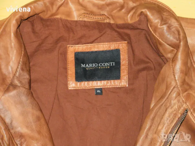 MARIO CONTI мъжко преходно естествена кожа ХL, снимка 5 - Якета - 49829250