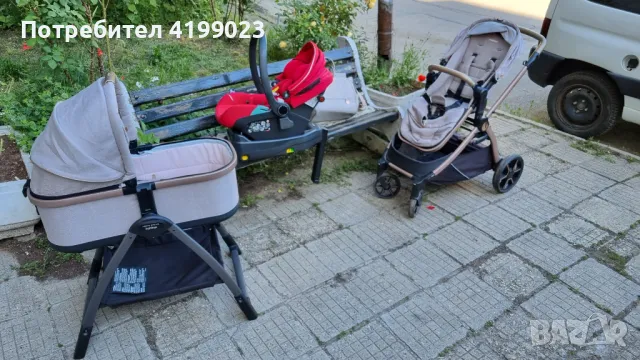 Бебешка количка Peg Perego YPSI Lounge + столче Lounge + изо база, снимка 1 - Детски колички - 46891834