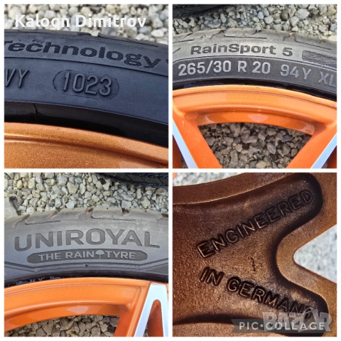 Джанти с нови гуми UNIROYAL RAIN SPORT 5 265/30/20 за AUDI /WAG/, снимка 6 - Гуми и джанти - 52682034