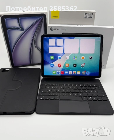 iPad Air 11 M3 128 Gb Space Grey / Гаранция/ Като нов