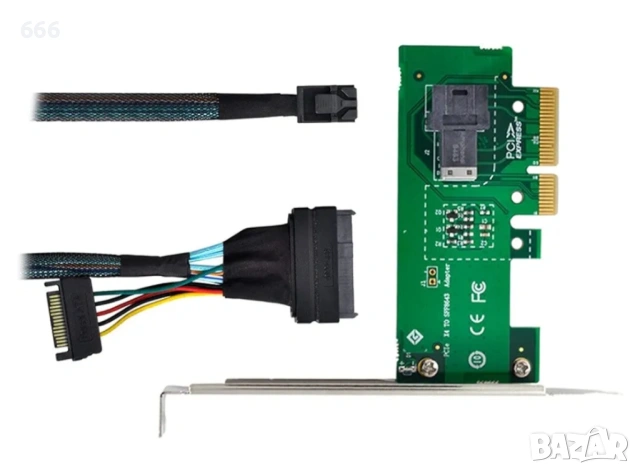 PCI-E 3.0 4.0 към SFF-8643 адаптер за карта и U.2 U2 SFF-8639 NVME PCIe SSD кабел за дънна платка , снимка 7 - Друга електроника - 53237130