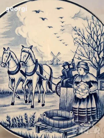 декоративна порцеланова чиния Royal Delft 7/5, снимка 3 - Декорация за дома - 49867900