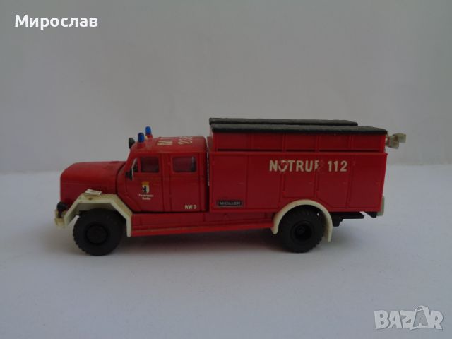 ROCO ? PREISER? H0 1/87 MAGIRUS МОДЕЛ ИГРАЧКА ПОЖАРНА КАМИОН, снимка 1 - Колекции - 46744217