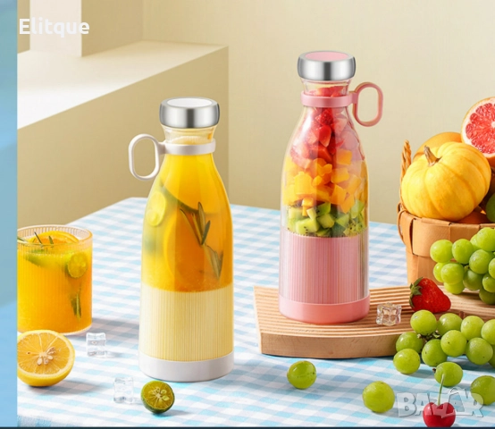 Електрическа мини преносима сокоизстисквачка с удобен дизайн , снимка 4 - Блендери - 52905921