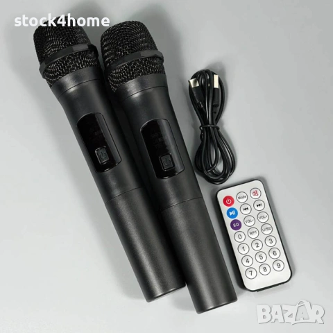 Преносима караоке тонколона с два микрофона Sing-e ZQS12148, 6000 mAh, Bluetooth, RGB LED, снимка 3 - Тонколони - 53039744