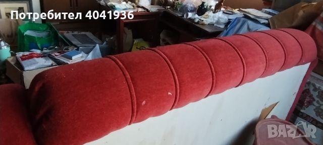 Разтеглив плюшен диван за легло с пружина - персон и половина, снимка 3 - Дивани и мека мебел - 45202587