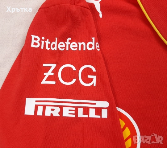 Puma Scuderia Ferrari F1 Team - Оригинална мъжка тениска с яка, снимка 9 - Тениски - 52666417