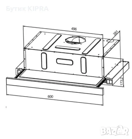 Абсорбатор AMK- 400, 140W, телескопичен, Инокс, снимка 2 - Абсорбатори - 47240721