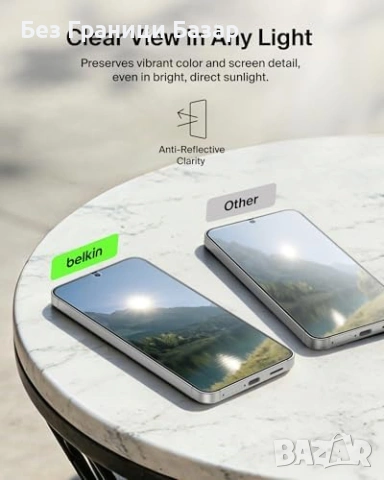 Нов Ултратънък протектор за Samsung Galaxy S26+ Belkin 0.22 мм против отблясъци, снимка 8 - Стъкла за телефони - 54103929