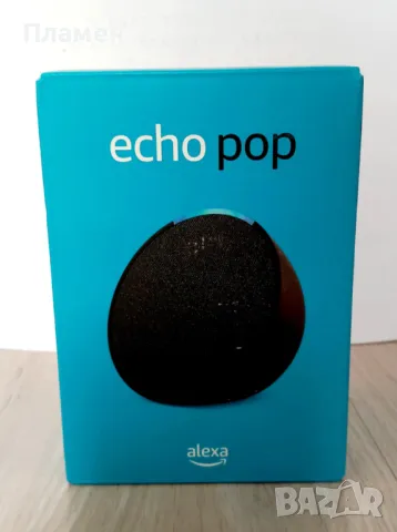 Смарт колонка Amazon Echo Pop, Alexa, W-Fi, Bluetooth, Черен, снимка 1