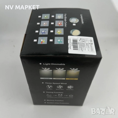 Вентилатор лампа с форма на цвете, LED осветление, дистанционно, 40W, 1200 лумена, снимка 14 - Лед осветление - 53879362