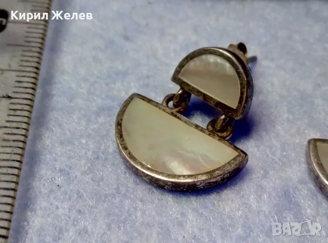 ПРЕЛЕСТНИ ВИНТИДЖ АРТ СЕДЕФЕНИ СРЕБЪРНИ ОБЕЦИ СРЕБРО 925 МАЙСТОРСКА РЪЧНА РАБОТА 49573, снимка 11 - Обеци - 50416498