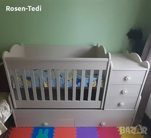 Креватче 3в1 с матраче, снимка 2 - Бебешки легла и матраци - 52931026