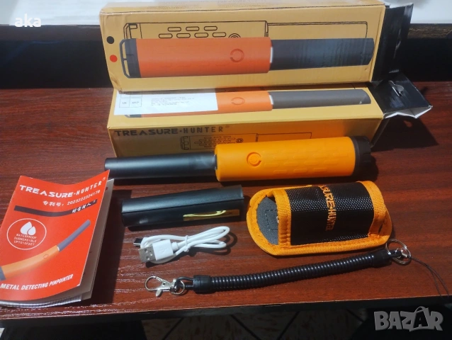 Преносим детектор за метал TERASURE-HUNTER водоустойчив пинпойнтер металотърсач 