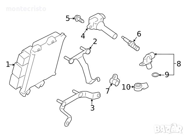 Моторен компютър ECU Subaru Outback BT (2019-2023г.) 22765AR990 / DEF030021B1 / DEF030-021 B1, снимка 3 - Части - 46579411