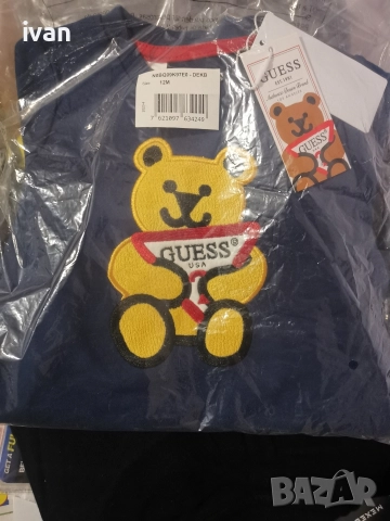 намаление детска блуза Guess размер 12 месеца, снимка 4 - Бебешки блузки - 52939787
