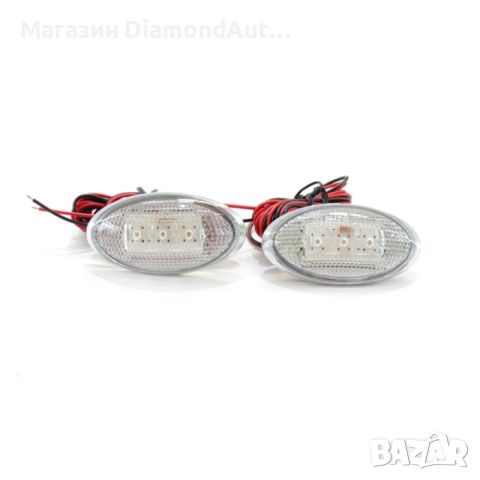 Тунинг LED странични мигачи за Peugeot 206, 206CC 1998-2007 с хром основа, снимка 1 - Аксесоари и консумативи - 46127670