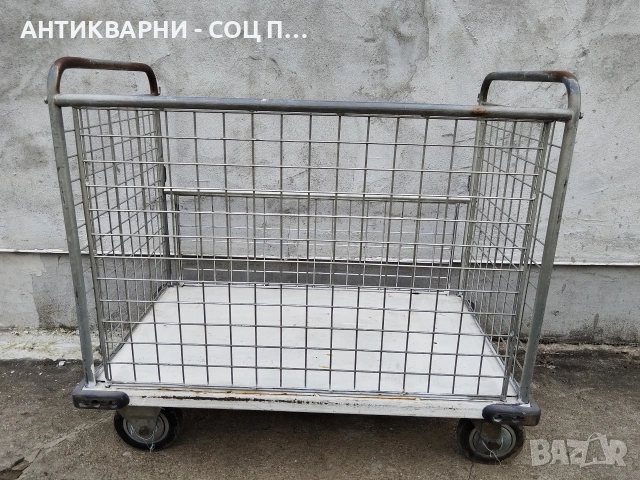 Стара Соц Товарна Количка Панелна Товарна Количка За Складове. / НОМЕР 1637., снимка 7 - Антикварни и старинни предмети - 53688073