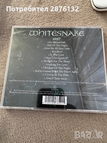СД Whitesnake-87 ремастерирано издание, снимка 2 - CD дискове - 53895641