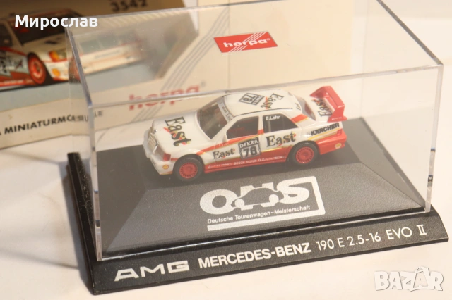 HERPA H0 1/87 AMG MERCEDES 190 E EVO KОЛИЧКА РАЛИ МОДЕЛ, снимка 7 - Колекции - 53623091