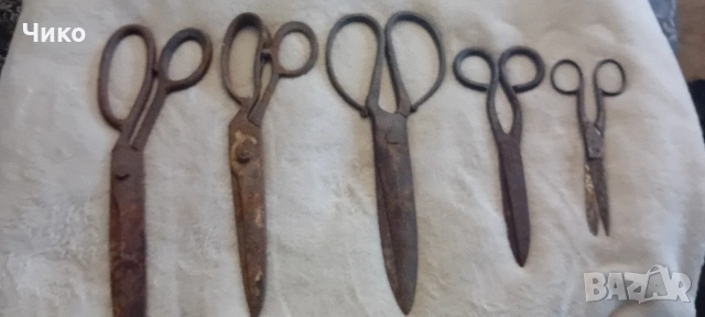5бр старинни ковани ножици, снимка 8 - Антикварни и старинни предмети - 53061455