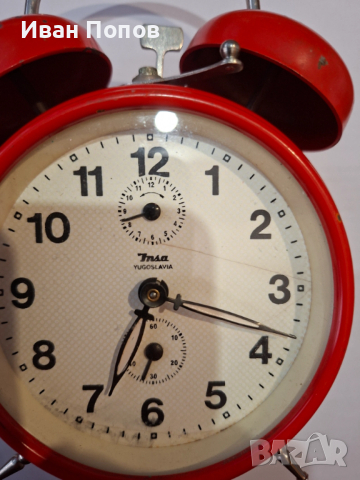 Будилник механичен. Insa - Югославия работи, звъни., снимка 2 - Други ценни предмети - 53720327