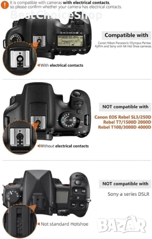 Светкавица PHOTOOLEX Speedlite FK310 за Canon, Nikon, Sony, Panasonic, Olympus, Pentax, Fujifilm , снимка 11 - Светкавици, студийно осветление - 53656818