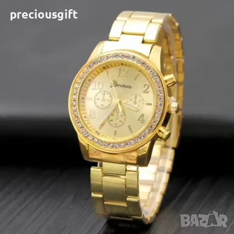 Дамски часовник, наличен в сребристо и златисто, снимка 4 - Дамски - 51131652