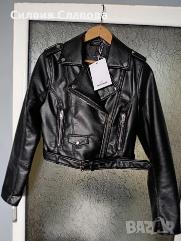 Кожено яке Pull&bear XS , снимка 3 - Якета - 52356610