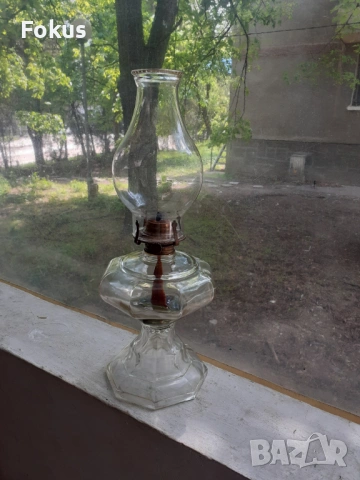 Стъклена газена лампа, снимка 6 - Антикварни и старинни предмети - 53384092