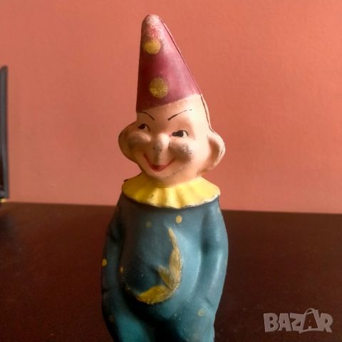 Винтидж гумена играчка Clown Czechoslovakia Rare, снимка 13 - Колекции - 45375405