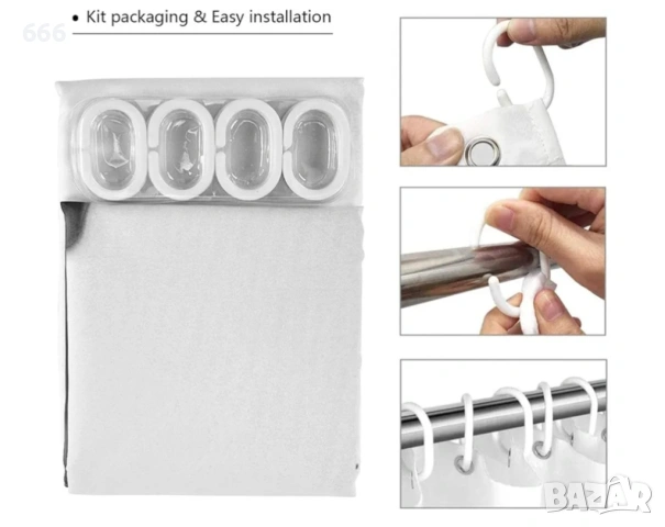 Завеса за баня 1.80см / 1.80см, снимка 2 - Други стоки за дома - 53025630