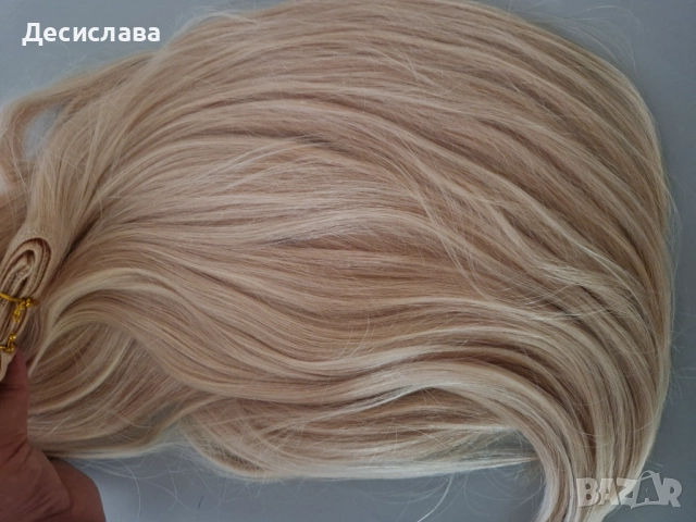 Естествена, гъста, руса коса подходяща трайно поставяне!, снимка 2 - Аксесоари за коса - 51482932